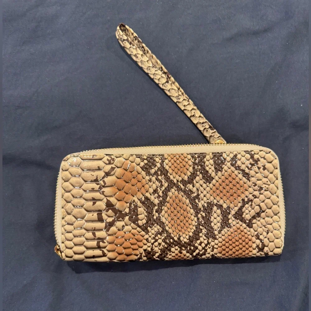 47 Maple Snake Print Wristlet Wallet